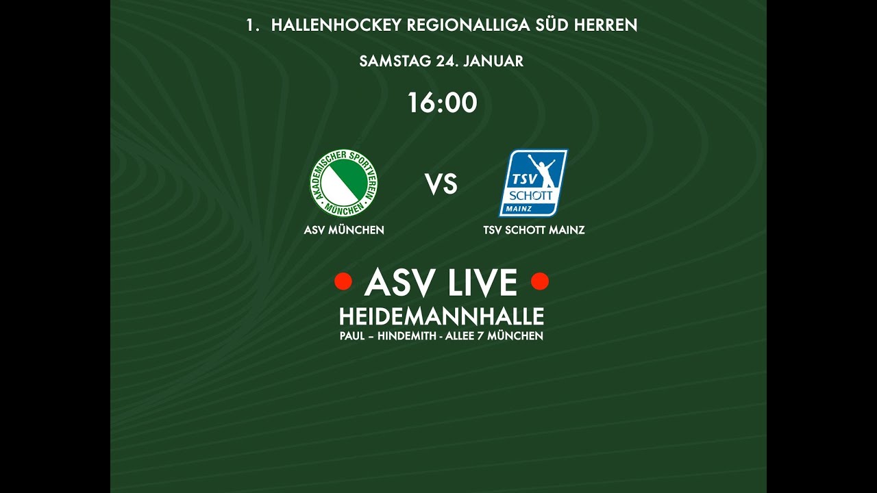 ASV München vs. TSV SCHOTT Mainz | 24.01.2026 | 1. Regionalliga Herren