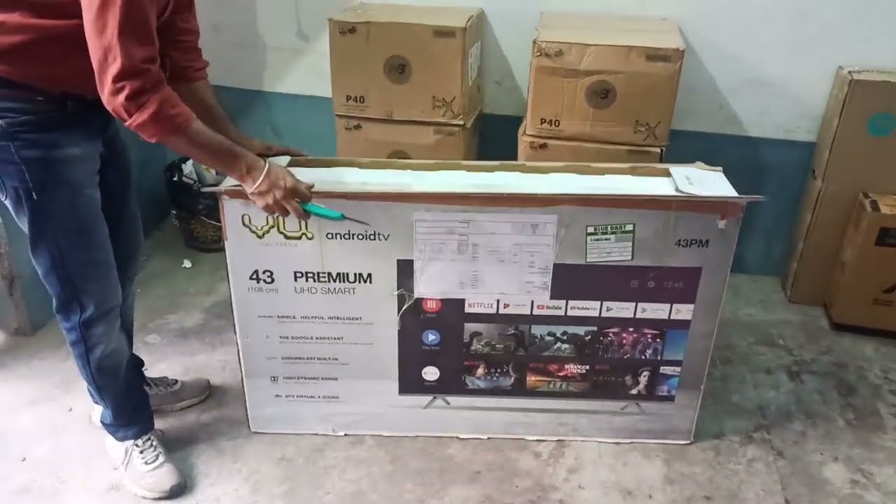 VU Premium 43' UHD Android Tv Unboxing & Checking.