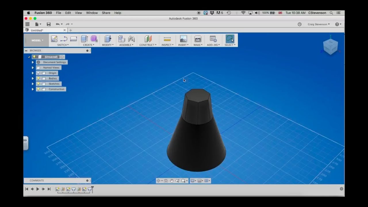 3D CAD with Fusion 360 - Using Lofting