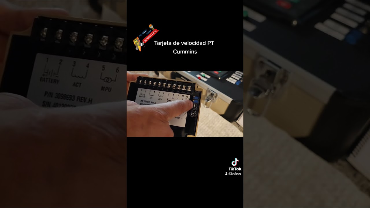 Calibración de Tarjeta de control de velocidad para motores cummins PT