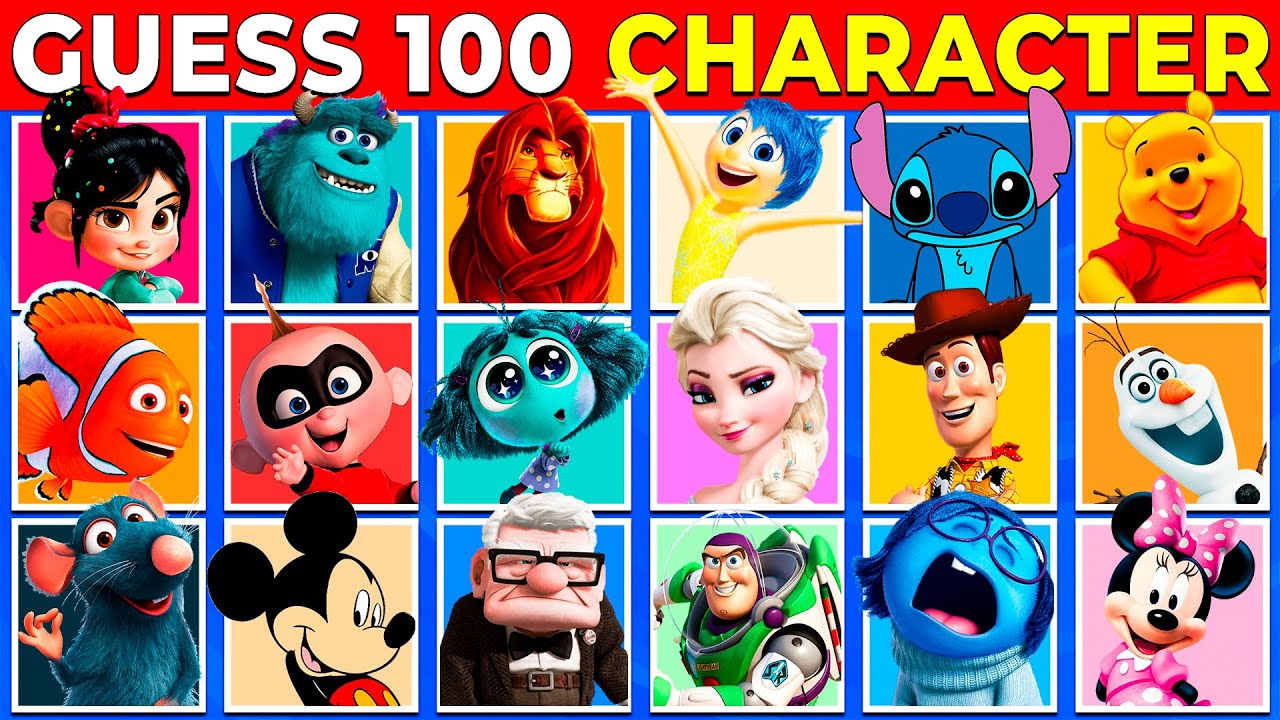 Guess 100 Disney Characters 🏰✨ | Inside Out 2, Frozen, Toy Story | Quizzy