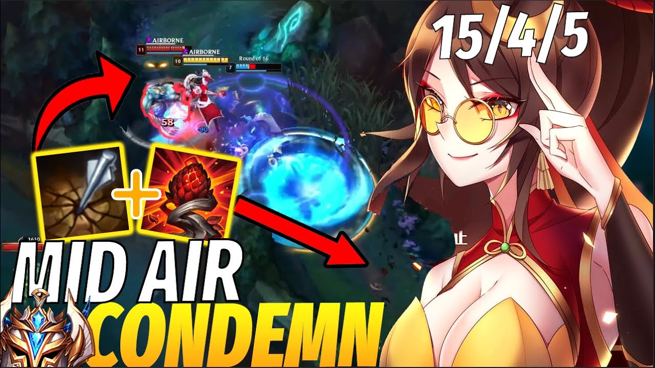 INSANE VAYNE TRICK MID AIR CONDEMN FROM RANK 1 VAYNE | LEAGUE OF LEGENDS SEASON 12 - SEASON 2022