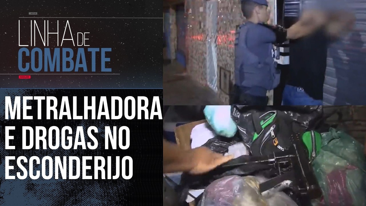FOR&Ccedil;A T&Aacute;TICA ENCONTROU DROGAS E UMA METRALHADORA NO ESCONDERIJO DO CRIME | LINHA DE COMBATE