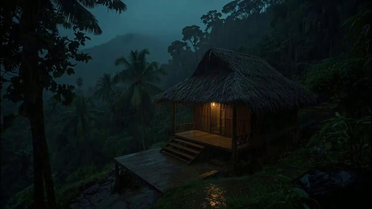 Night Forest Rain Sounds 🌙 | Soft Rain White Noise for Deep Sleep & Calm Mind