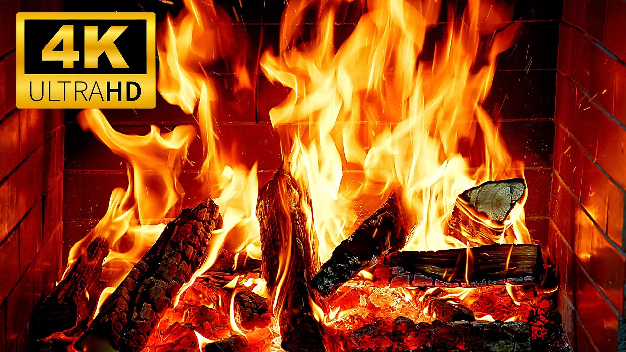 🔥 The MOST Relaxing Fireplace 4K | Crackling Fireplace Ambience & ASMR Gentle Fire Sounds