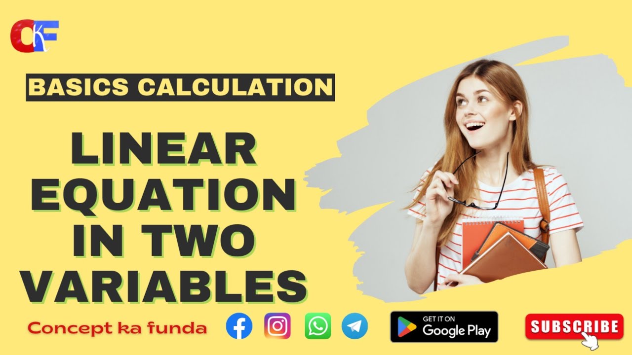 Linear equations in two variables ||Basic calculation 