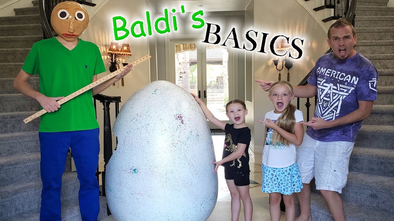Baldi's Basics Egg Toys Scavenger Hunt! This Time His Screen Goes RED!!!
