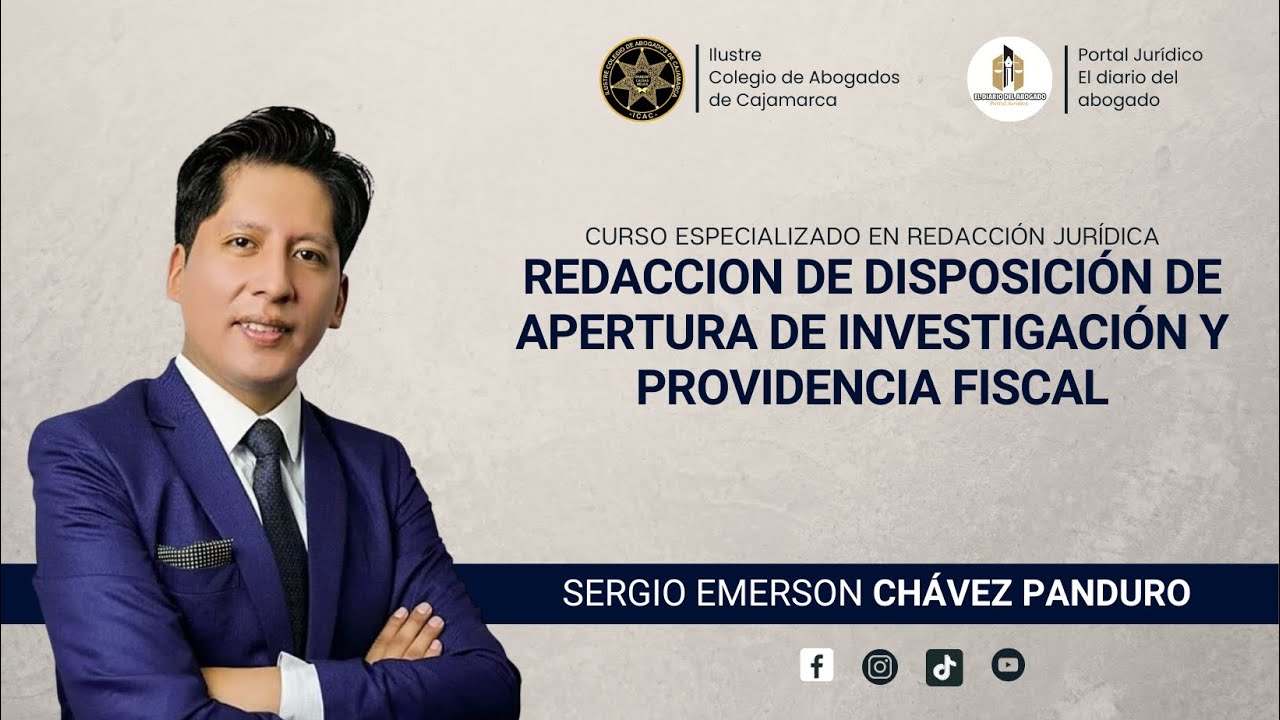 Redacción de Disposición de Apertura de Investigación y Providencia Fiscal -Sergio E. Chávez Panduro