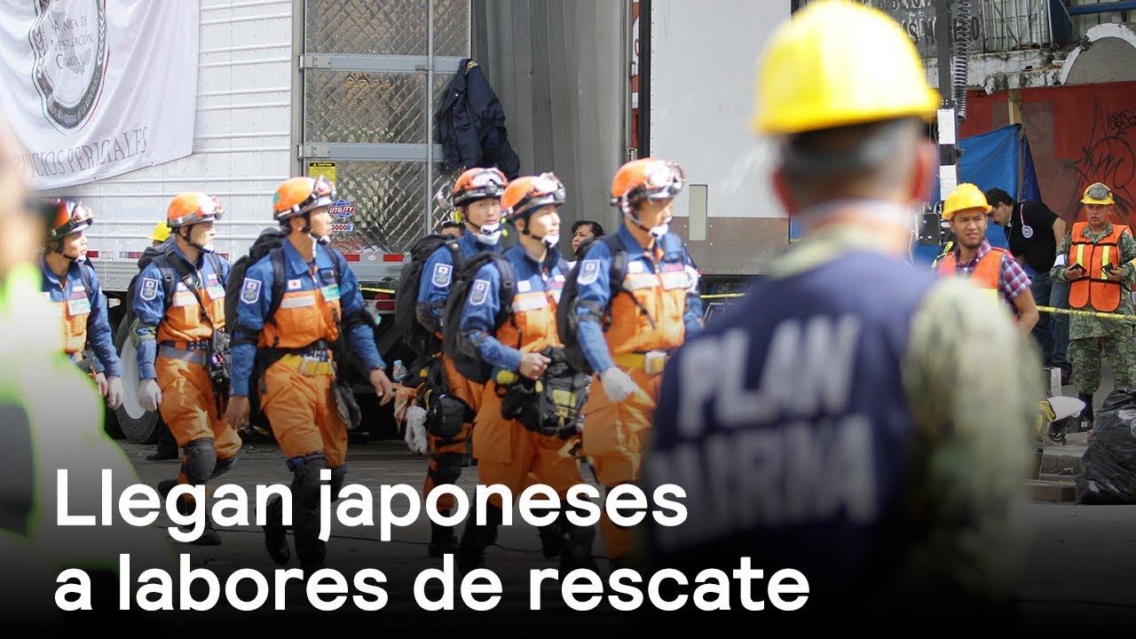 Llegan japoneses a labores de rescate tras el sismo de 7 1 grados