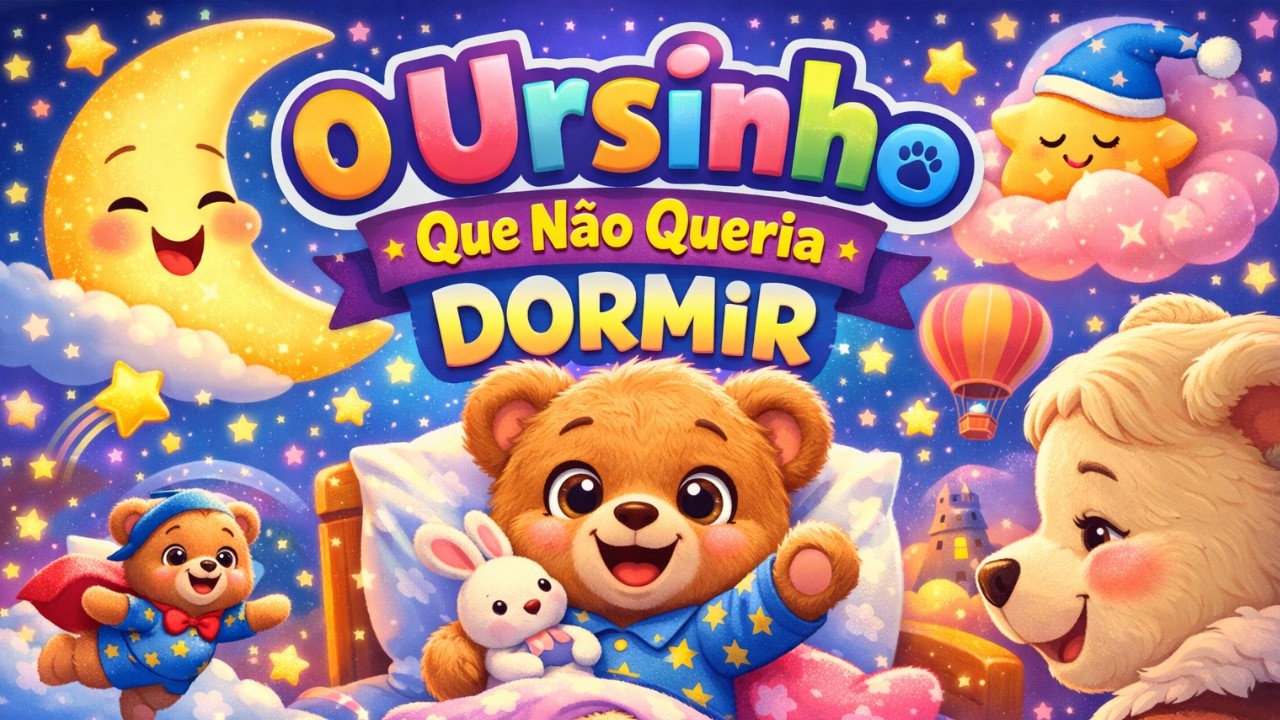 O Ursinho Que Não Queria Dormir 🧸🌙 | Música Infantil Para Dormir (Desenho Animado 4K)