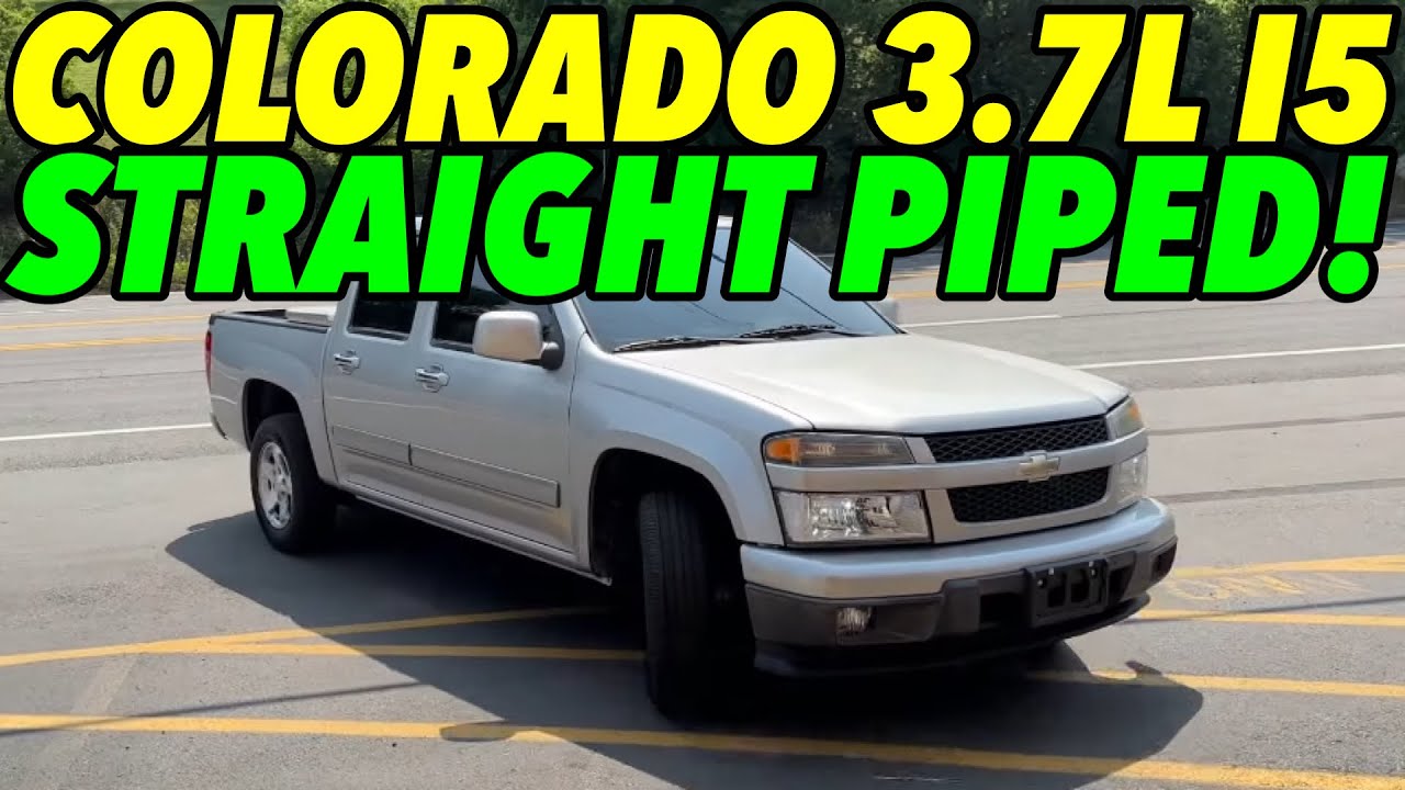 Звук выхлопа Chevy Colorado 3.7L I5 2011 года с прямыми трубами!
