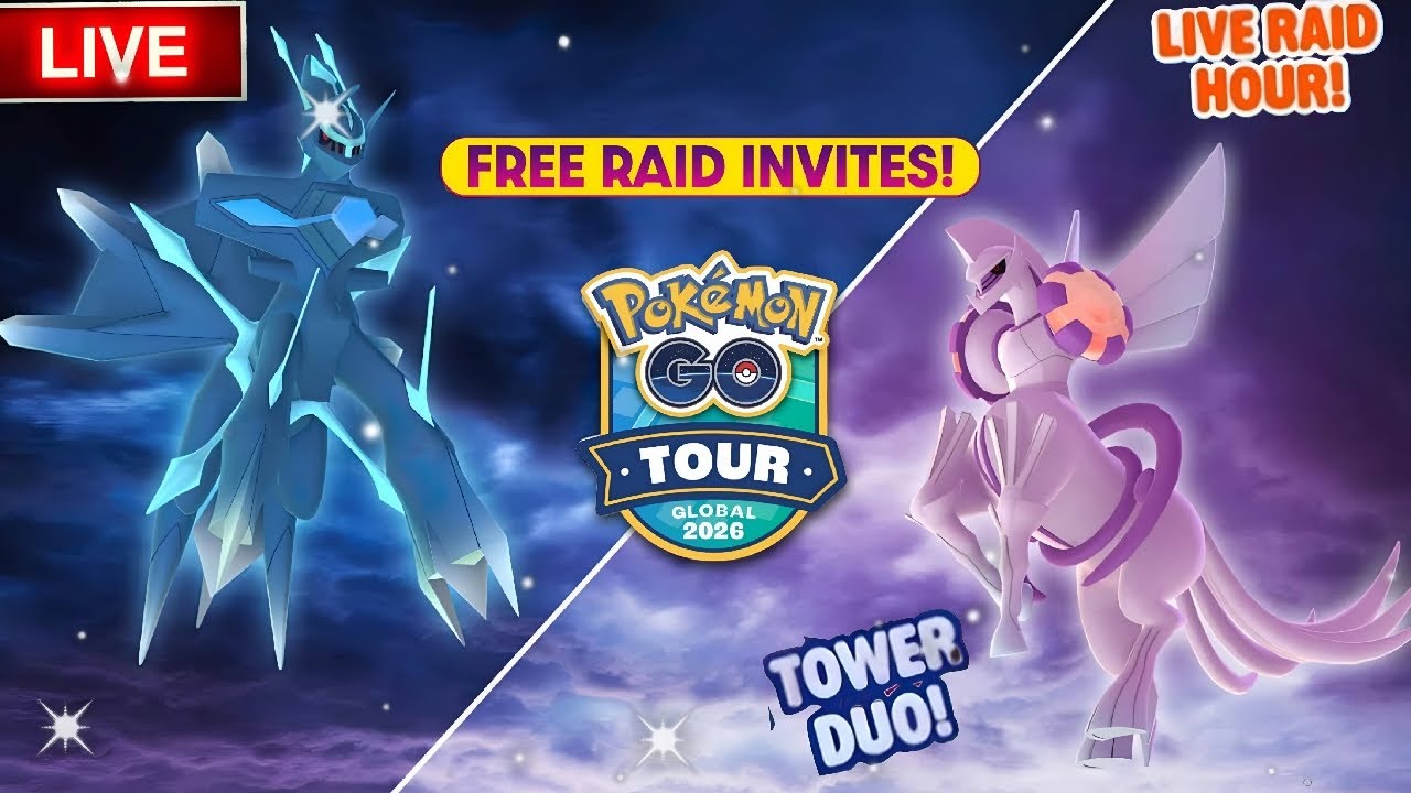 🔴 LIVE Dialga & Palkia Raid Hour | Free Remote Raid Invites | Pokémon GO | JOIN NOW | POKEMON GO