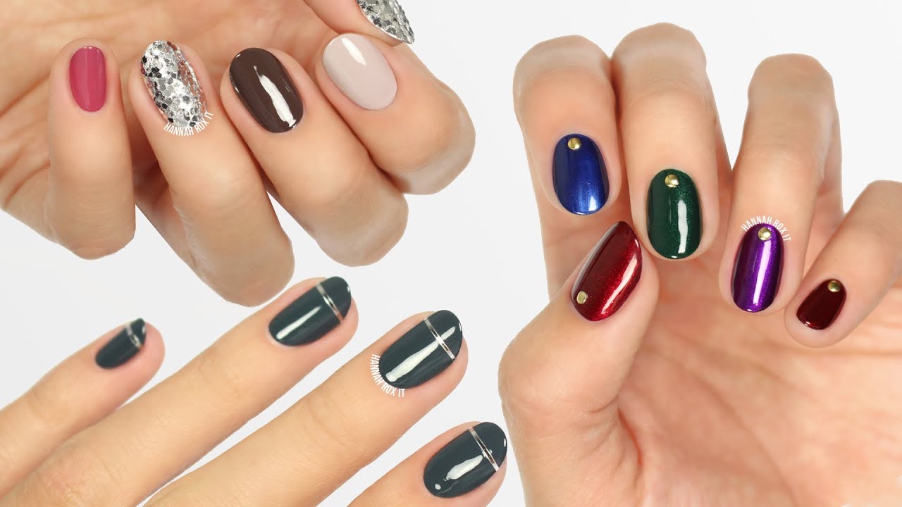 3 Easy Minimalistic Fall/Winter Manicure Ideas!
