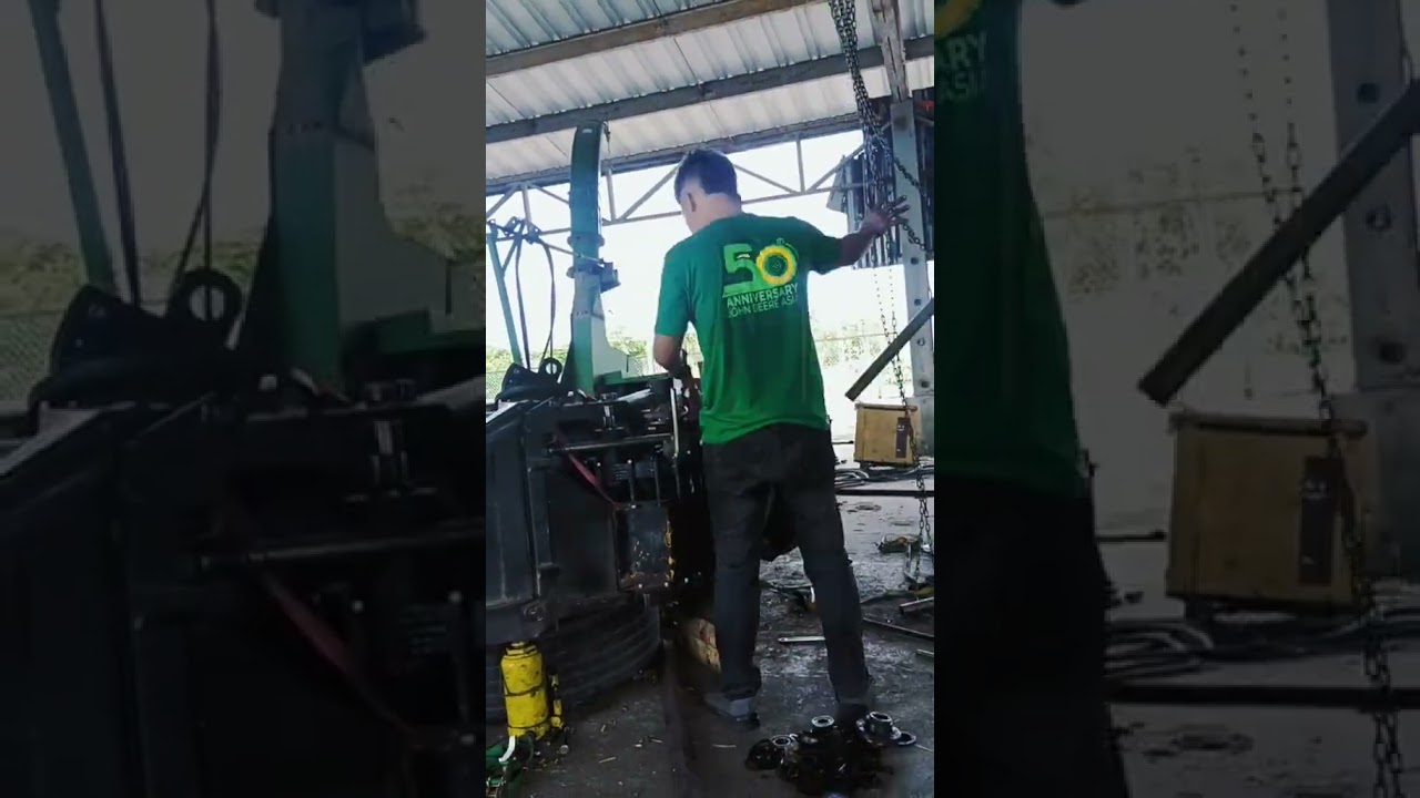 Repair, re bearing and repacking grease of grassNapierharvester implement 