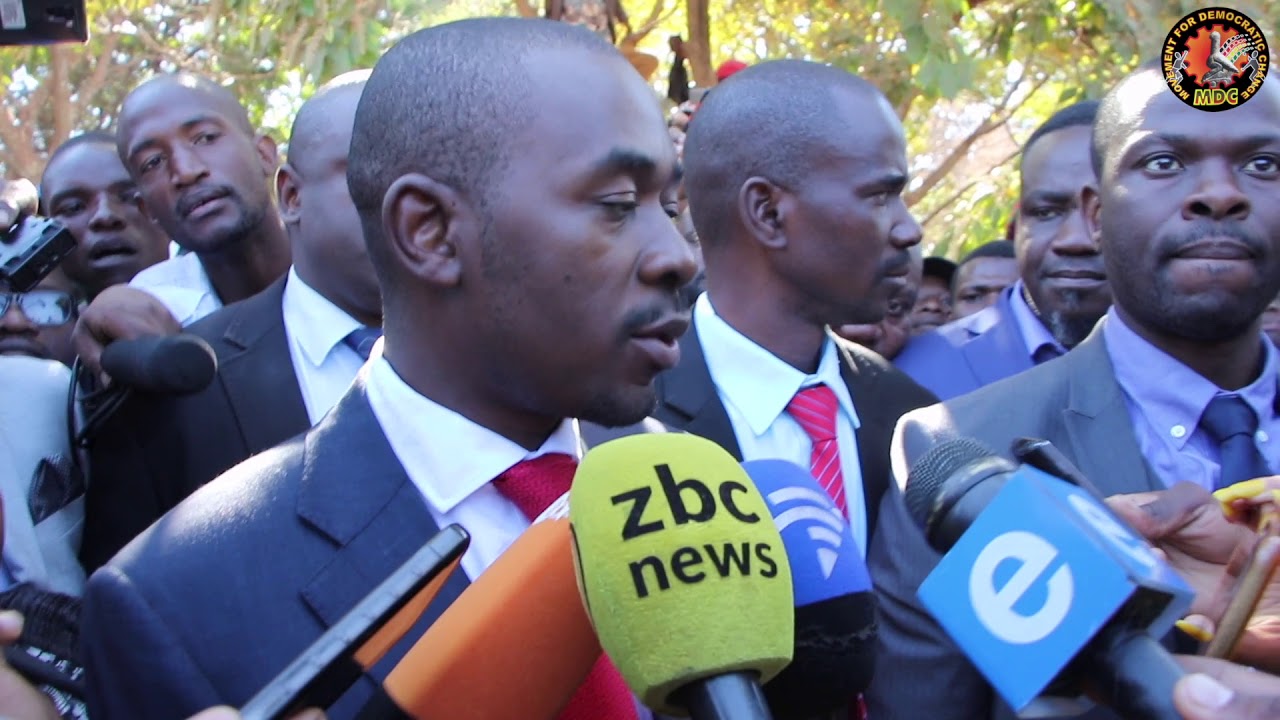 President Chamisa arriving in Kuwadzana to cast his vote