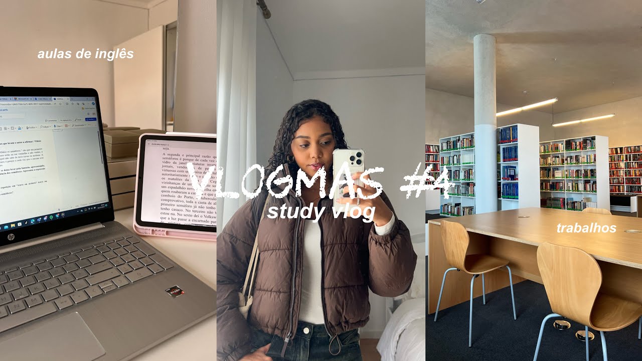 VLOGMAS 4: STUDY VLOG 📚🇵🇹 | aulas de inglês, trabalhos finais da escola