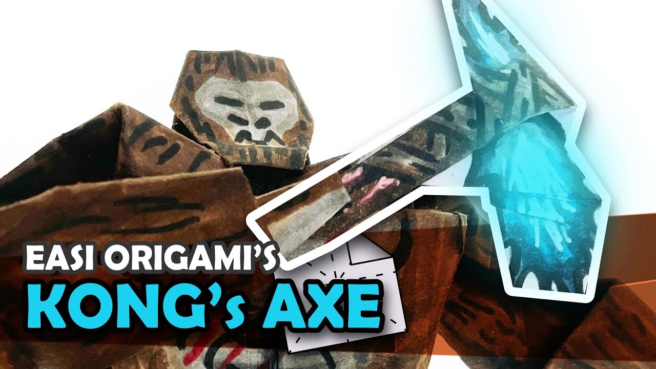 KONG's AXE, but with paper | How to make an Origami Paper Toy