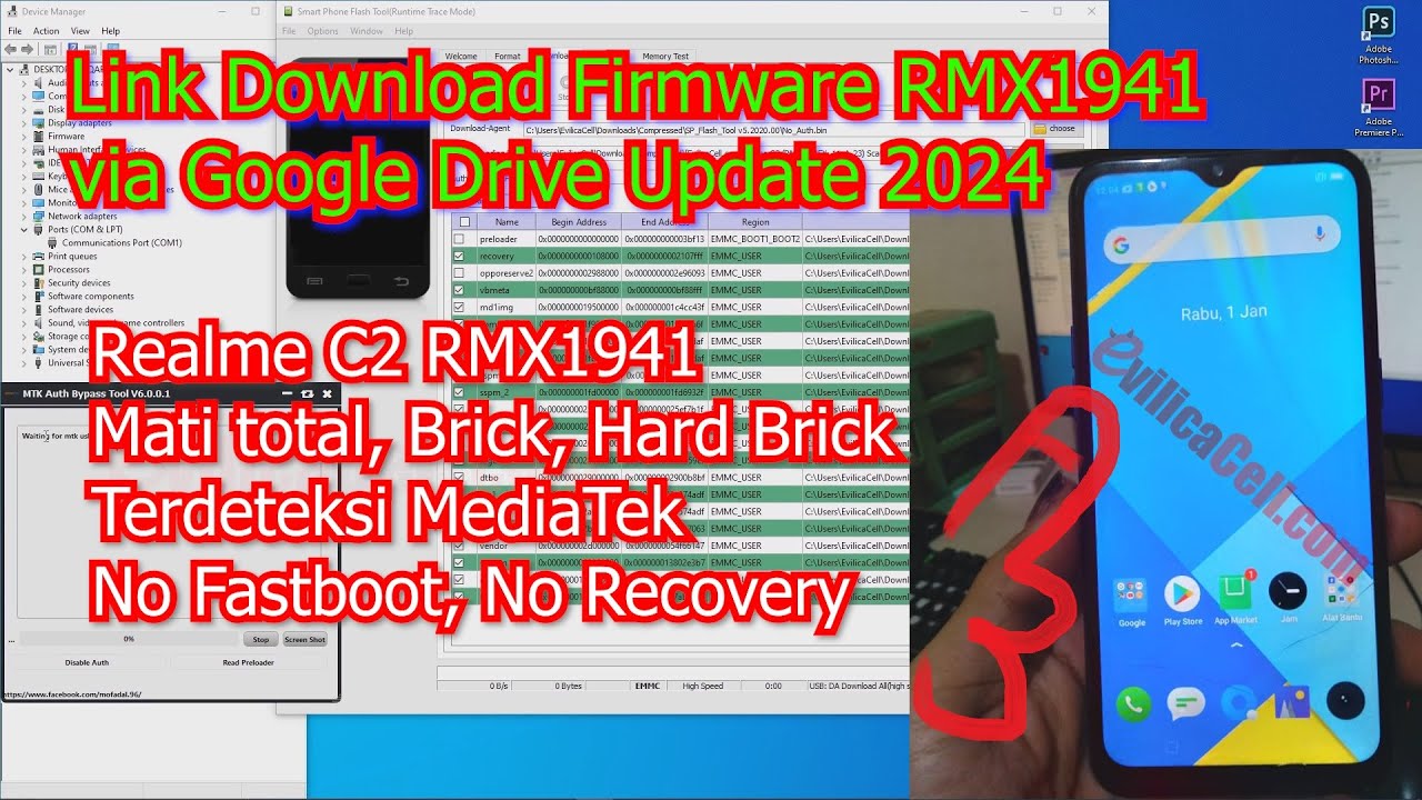 Tutorial Flash Realme C2 RMX1941 via SP FlashTool Work