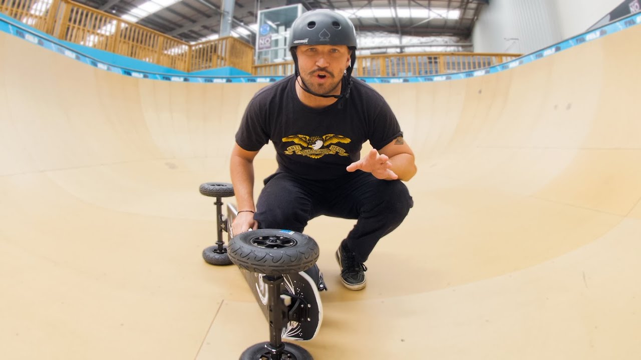 How to get speed at the Skatepark on a Mountainboard
