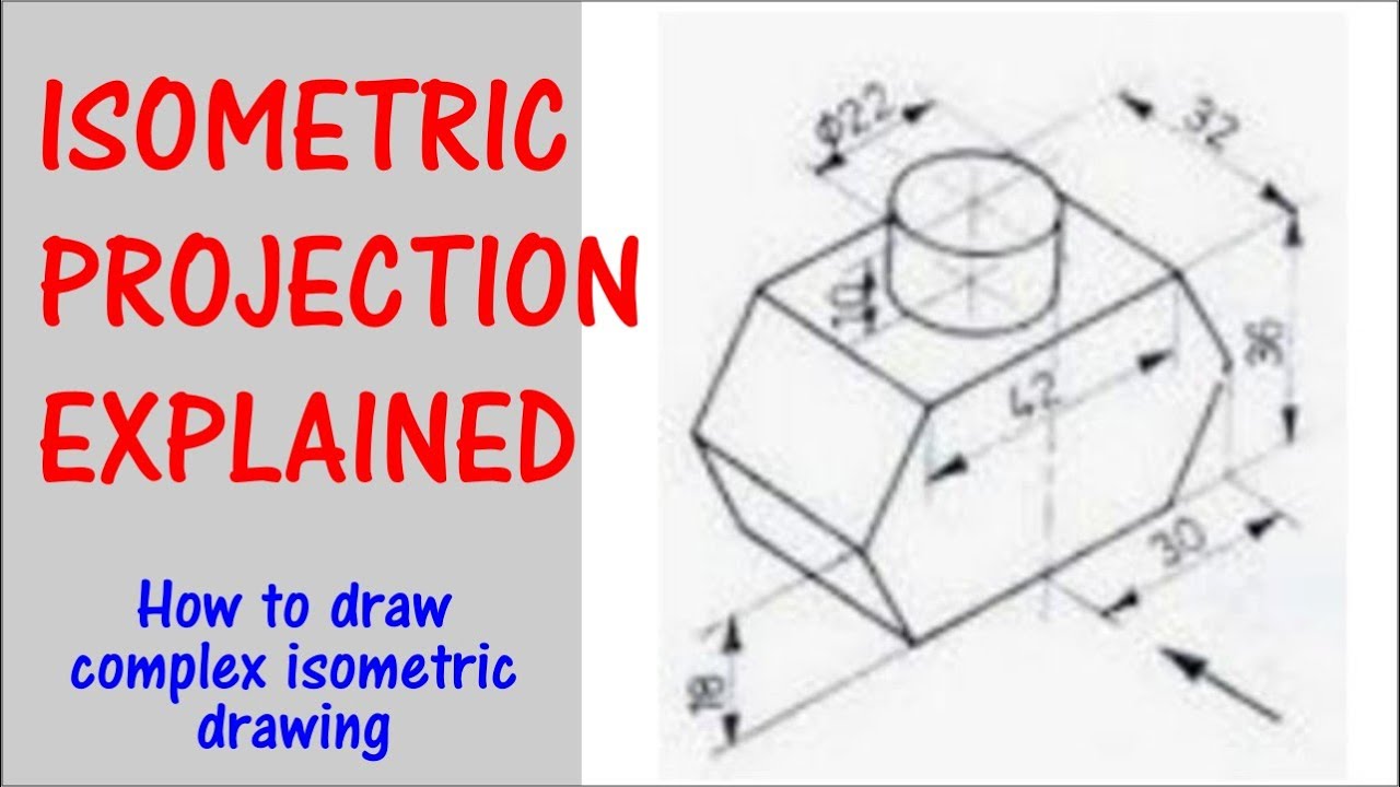 Как нарисовать изометрическую проекцию квадратной и цилиндрической фигуры. Изометрическая проекци...