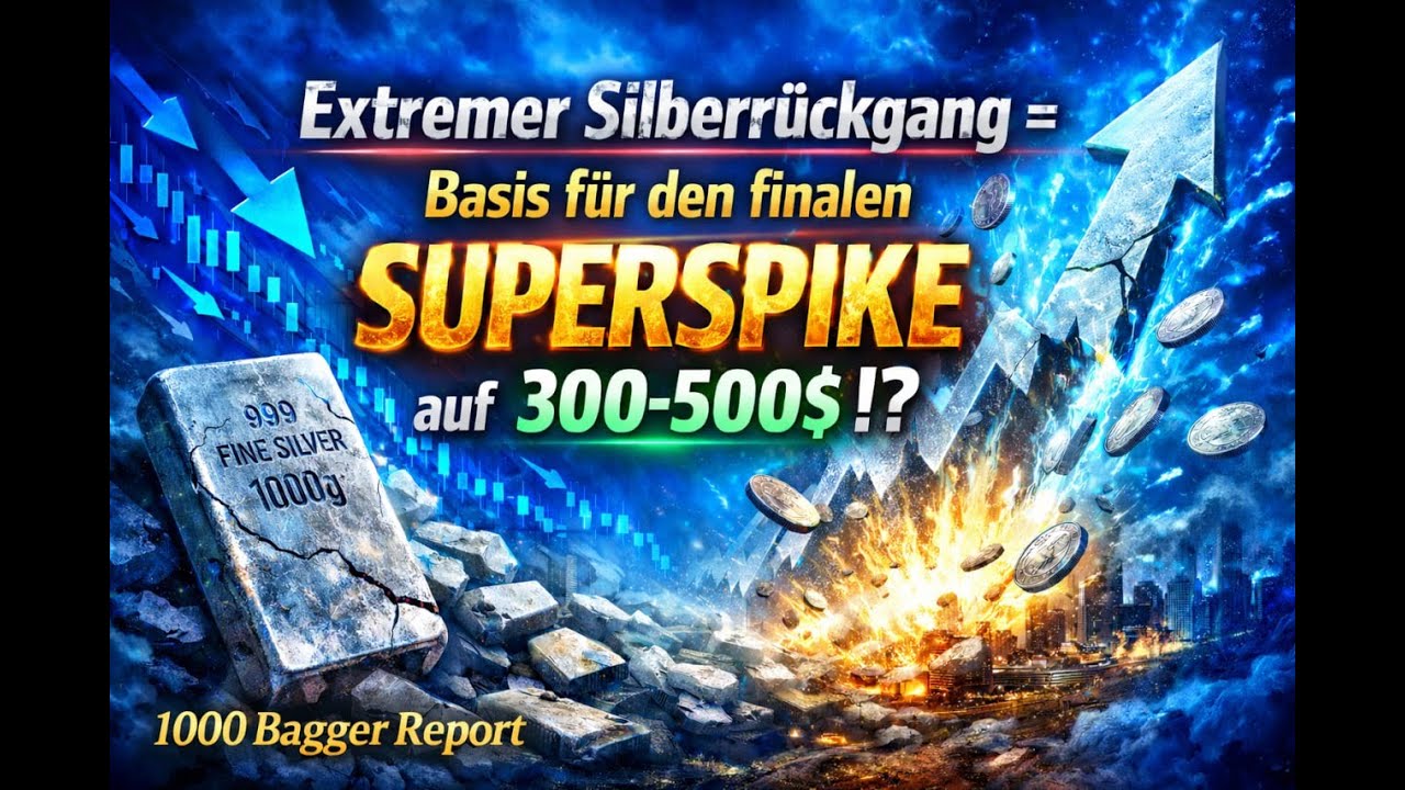 Silberaktien | Extremer Silberrückgang = Basis für den finalen Superspike auf 300-500$ !?
