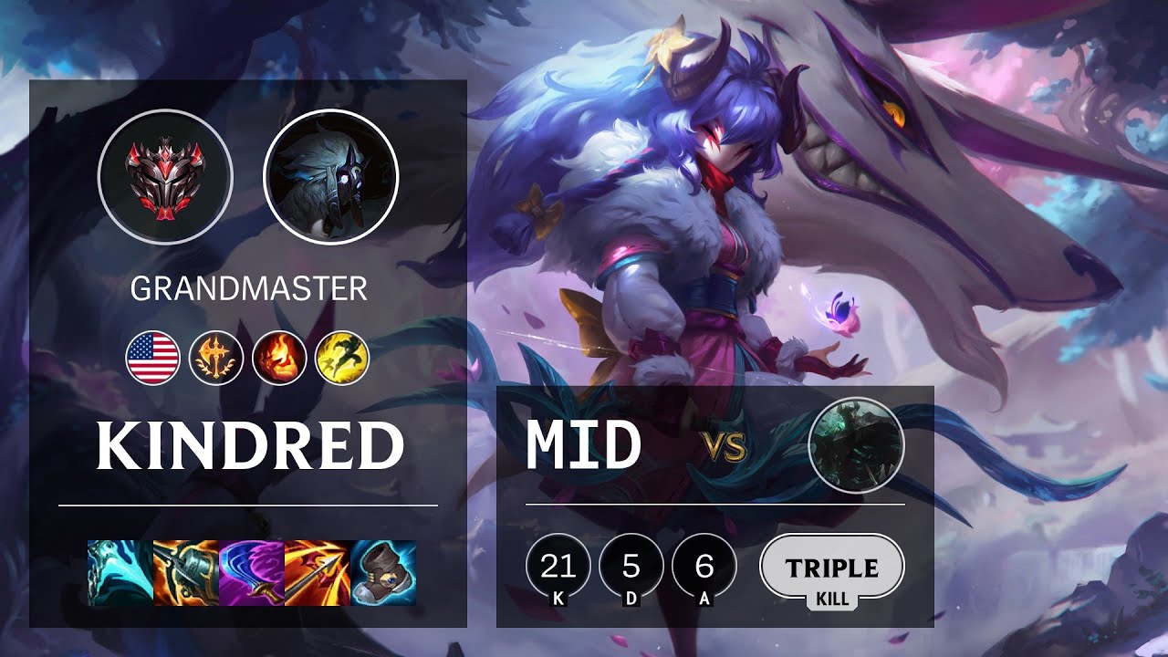 Kindred Mid vs Mordekaiser - NA Grandmaster Patch 11.10