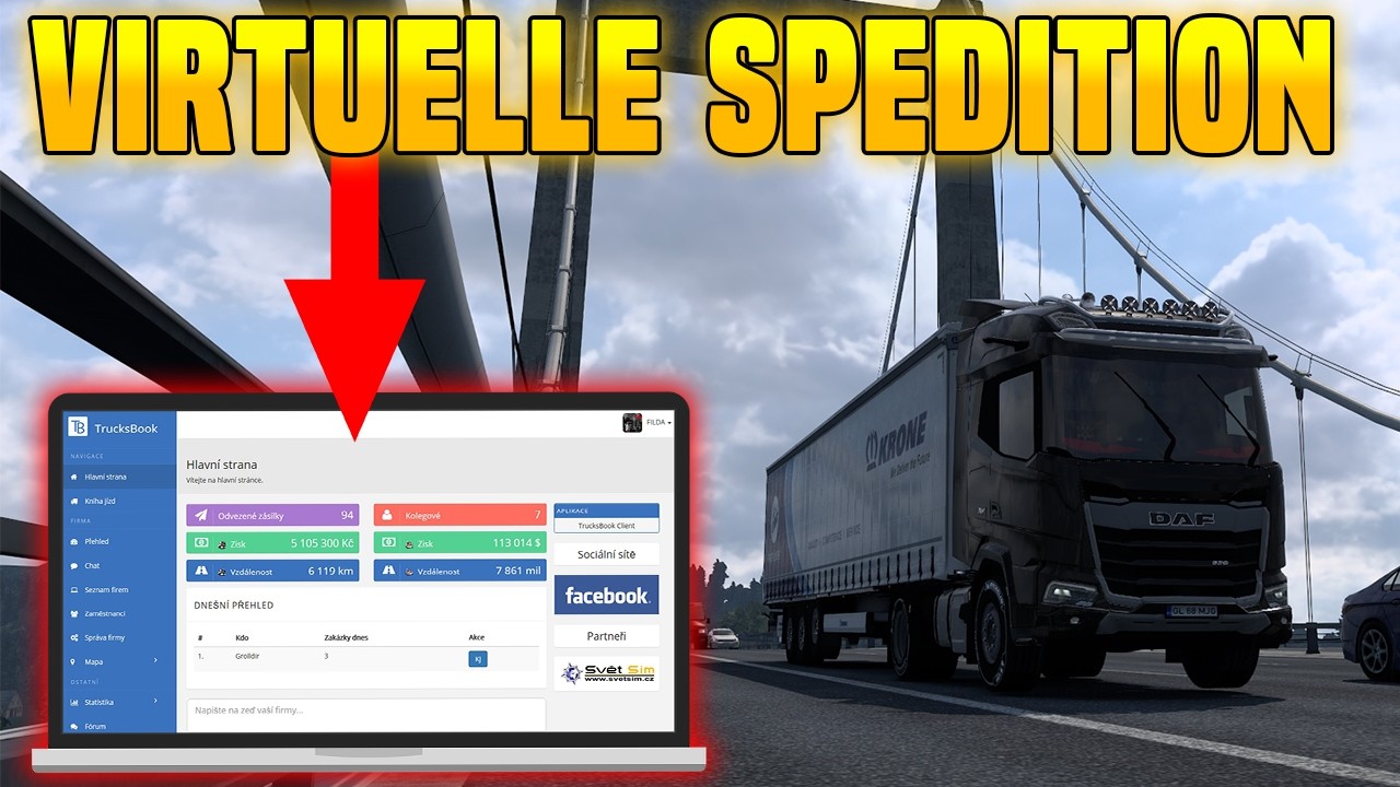 Virtual Freight Forwarding for ETS2 - TrucksBook Setup! 1. Steps