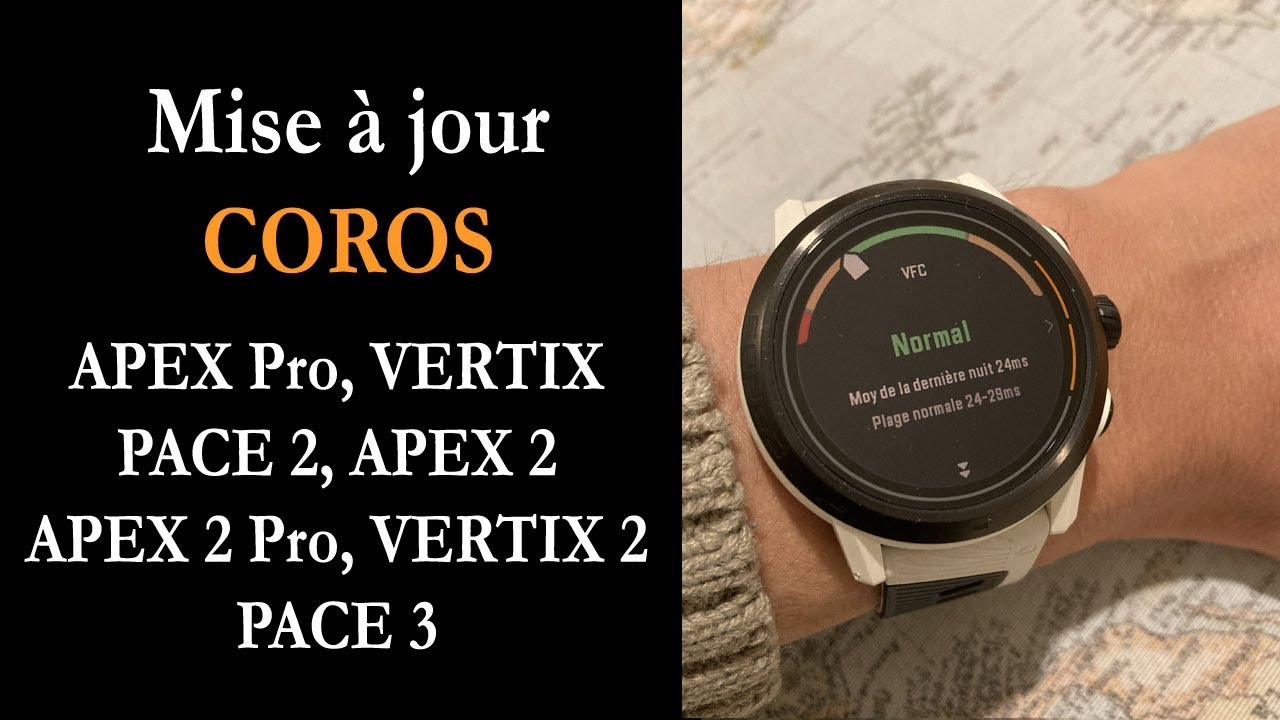 Mise à jour COROS décembre 2023 (VFC, turn by turn, etc)