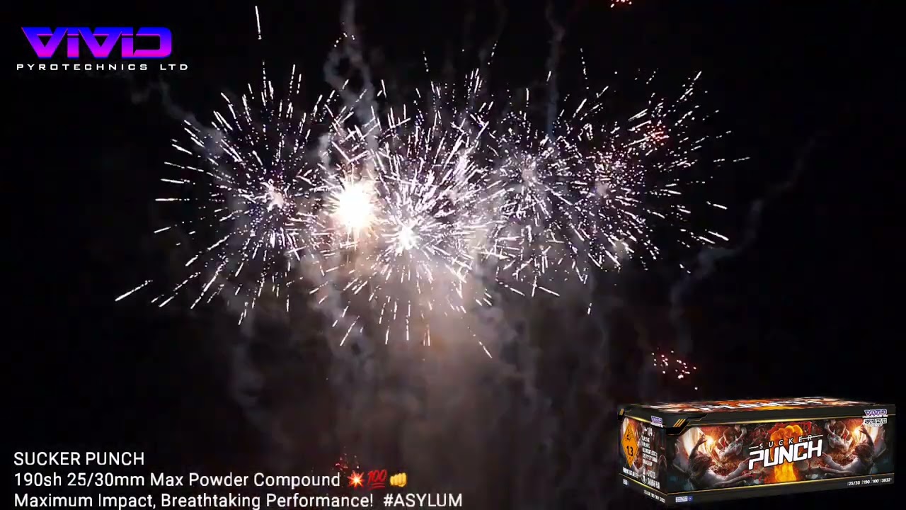 SUCKER PUNCH 190sh 25/30mm F3 Compound 💥💯👊 Maximum Impact #MaxPowder #fireworks
