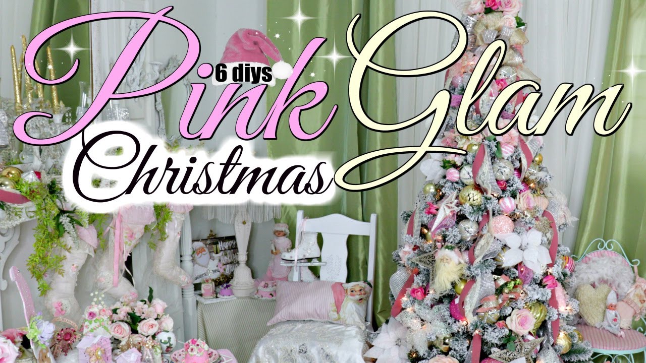 🎄6 DIY DOLLAR TREE GLAM PINK CHRISTMAS TREE DECORATING MANTEL 🎄SUGARPLUM 