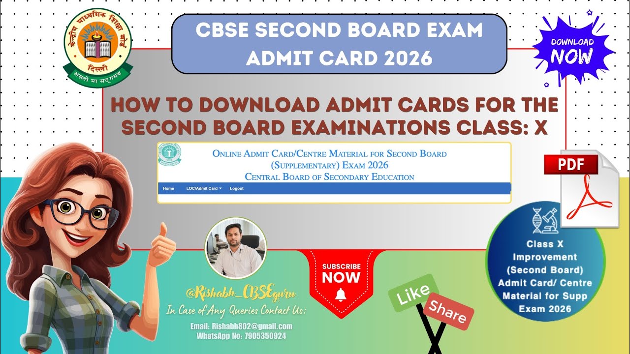 𝐇𝐨𝐰 𝐭𝐨 𝐃𝐨𝐰𝐧𝐥𝐨𝐚𝐝 𝐂𝐁𝐒𝐄 𝐂𝐥𝐚𝐬𝐬 𝟏𝟎 𝐒𝐞𝐜𝐨𝐧𝐝 𝐁𝐨𝐚𝐫𝐝 𝐄𝐱𝐚𝐦 𝐀𝐝𝐦𝐢𝐭 𝐂𝐚𝐫𝐝 𝟐𝟎𝟐𝟔! 🎓📩