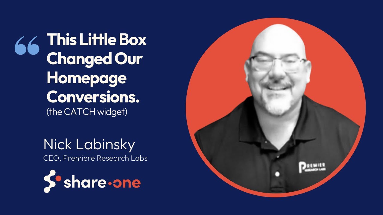 How Share One's CATCH Widget Helped Premier Research Labs Build Trust Through Practitioner Stories
