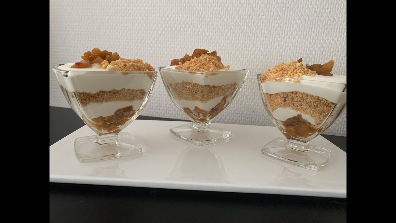 Tiramisu aux pommes caramélisées et à la crème de mascarpone