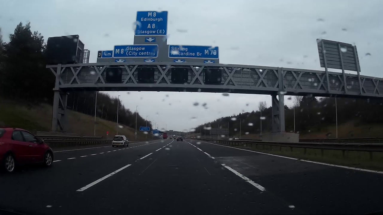 Dreich Rainy Road Trip Drive From Hamilton To Dunblane Central Scotland