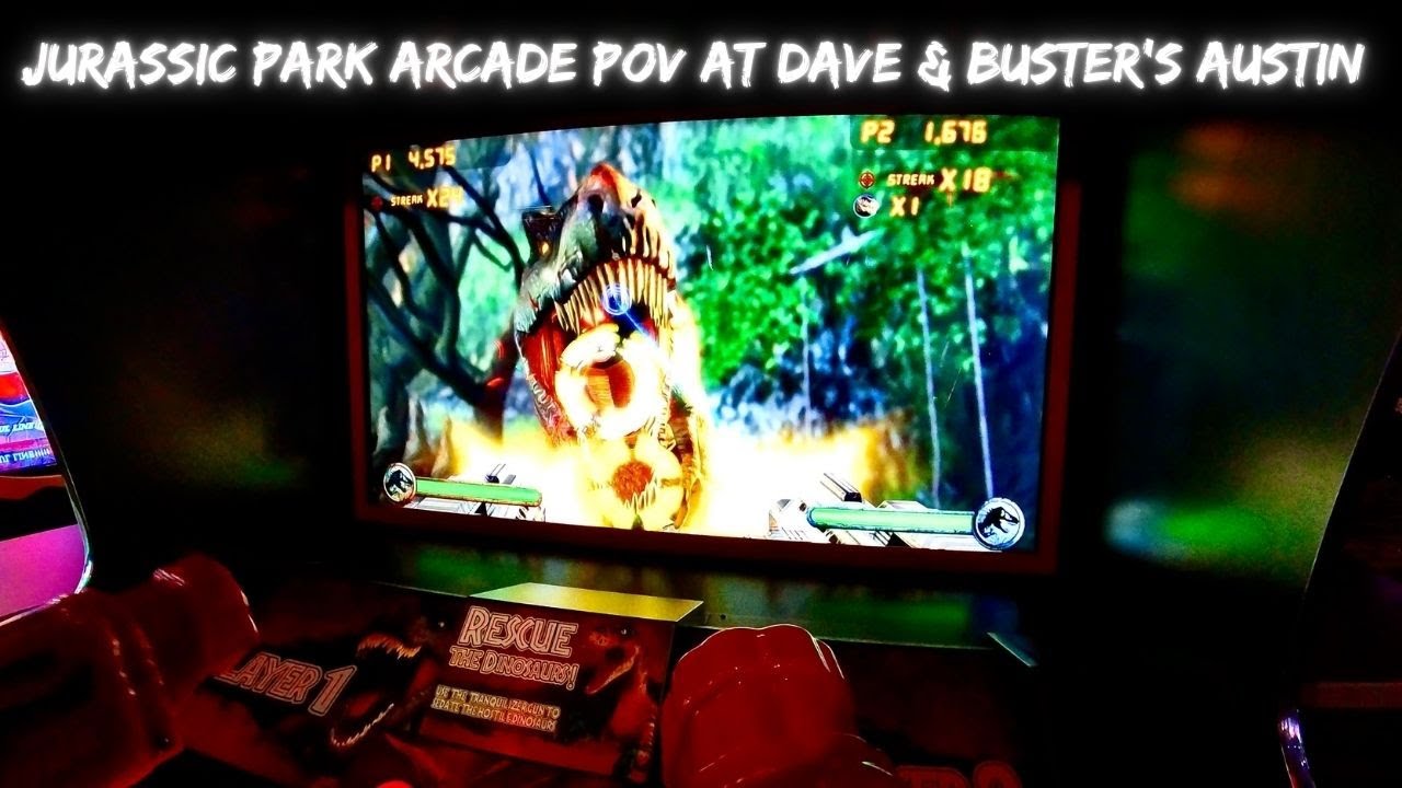 Jurassic Park Arcade POV at Dave & Buster’s Austin – Full Dinosaur Shooter Experience
