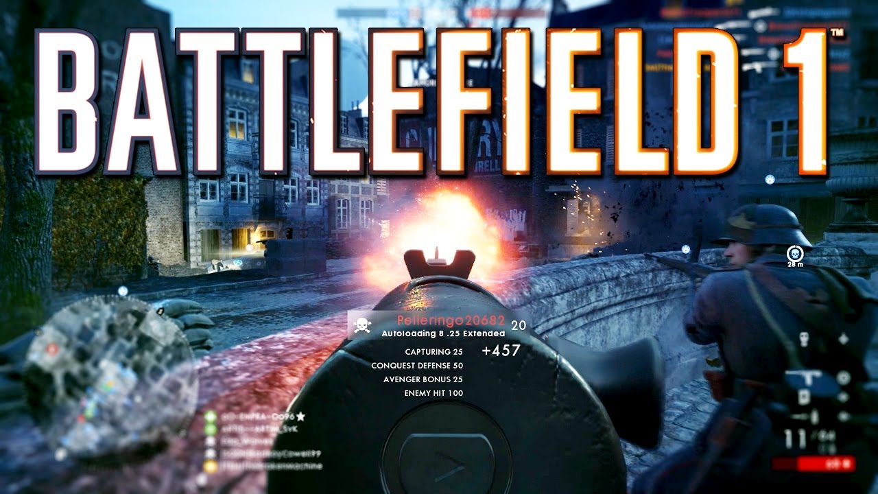 Battlefield 1: 50-2 на Prise de Tahure с камерой контроллера (многопользовательский игровой проце...