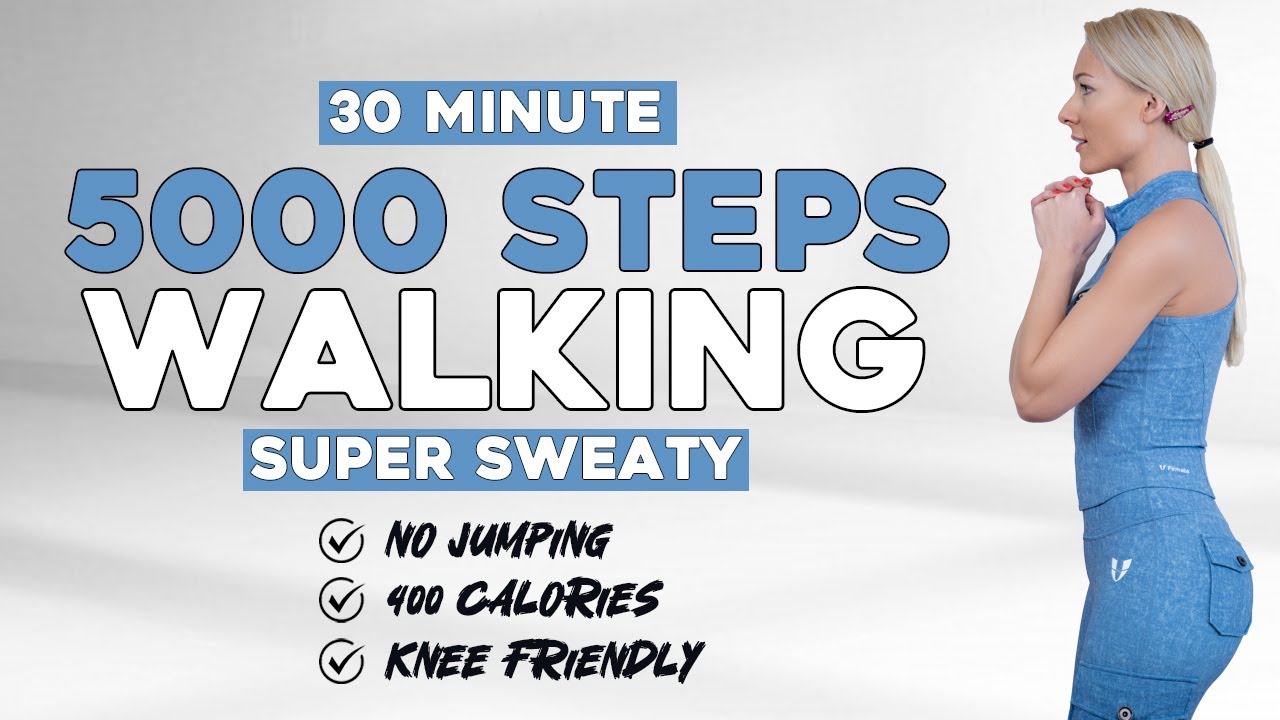 5000 STEPS FAST Walking Workout to Burn Fat & Boost Your Mood  No Repeats Knee Friendly