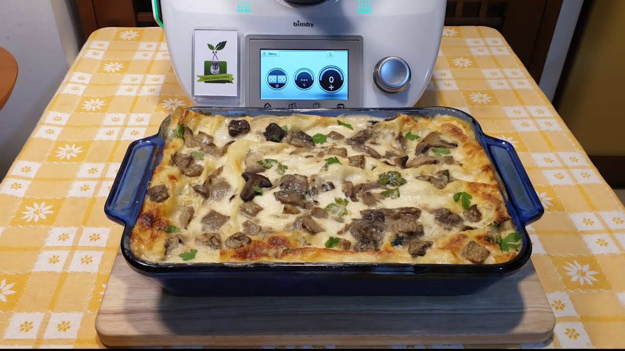 Lasagne ai funghi per bimby TM7 TM6 TM5 TM31