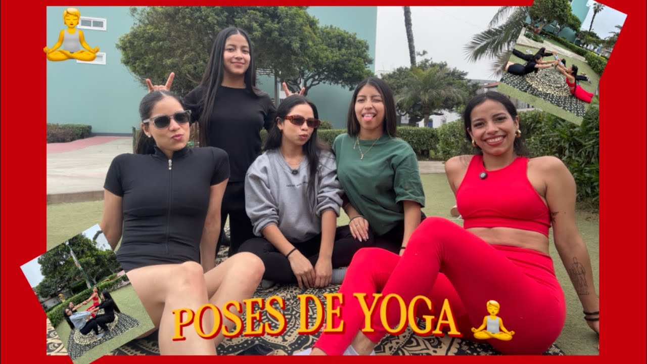 Haciendo poses de YOGA 🧘 // LAS CELESTES 🩵✨ 