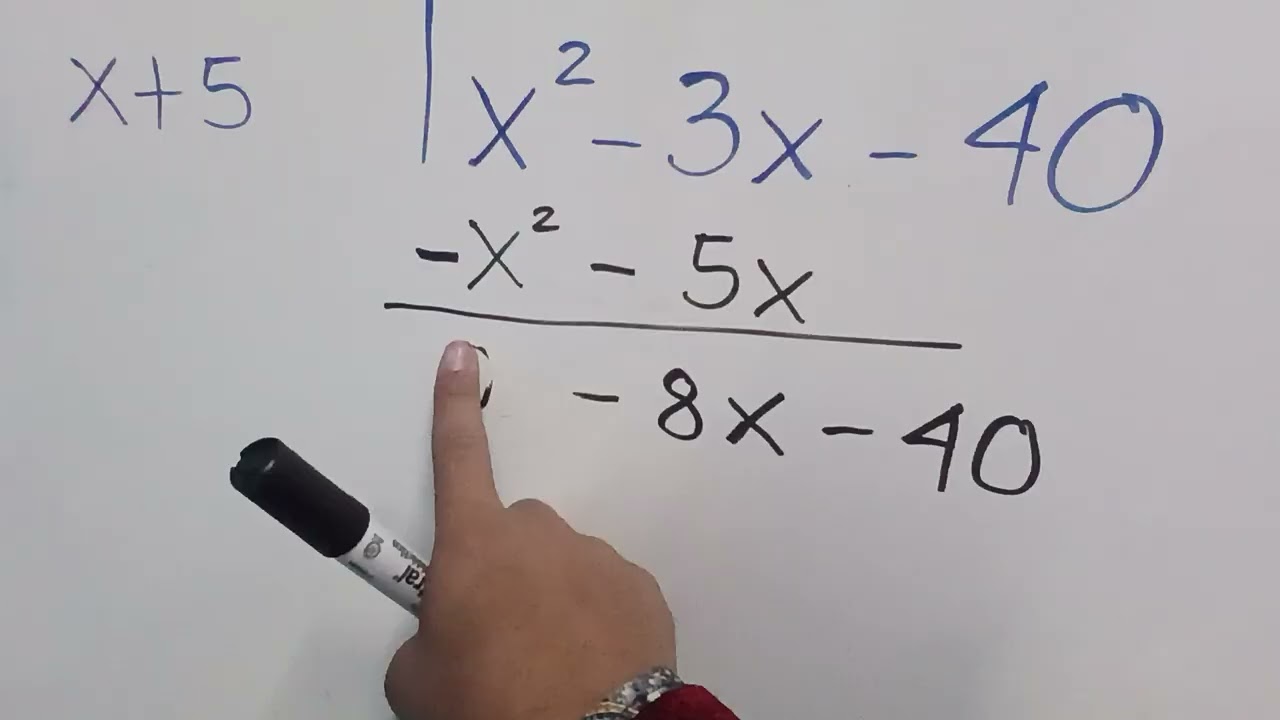 División de un polinomio entre polinomio.