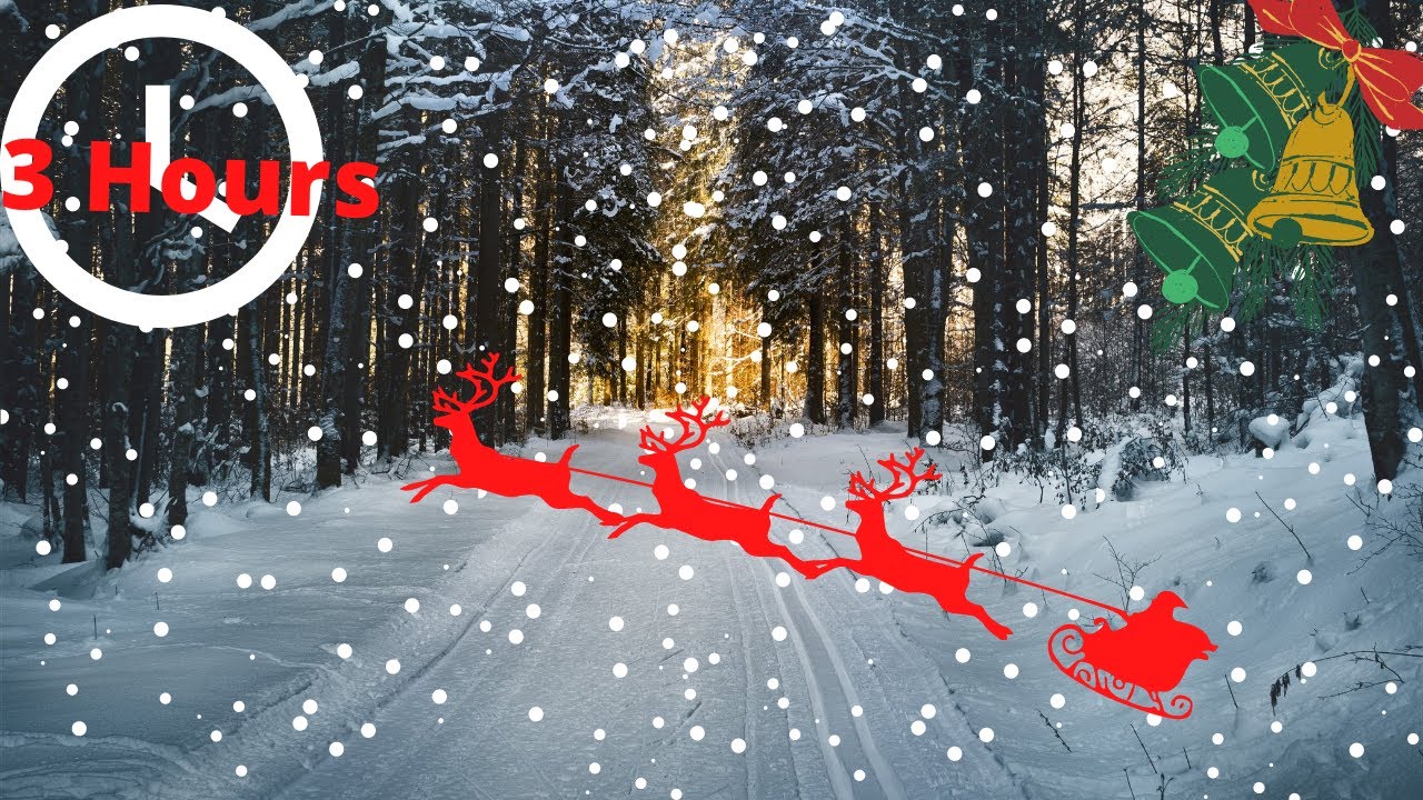 HEAVY SNOW STORM! SLEIGH BELLS RINGING! *Black Screen* ASMR!