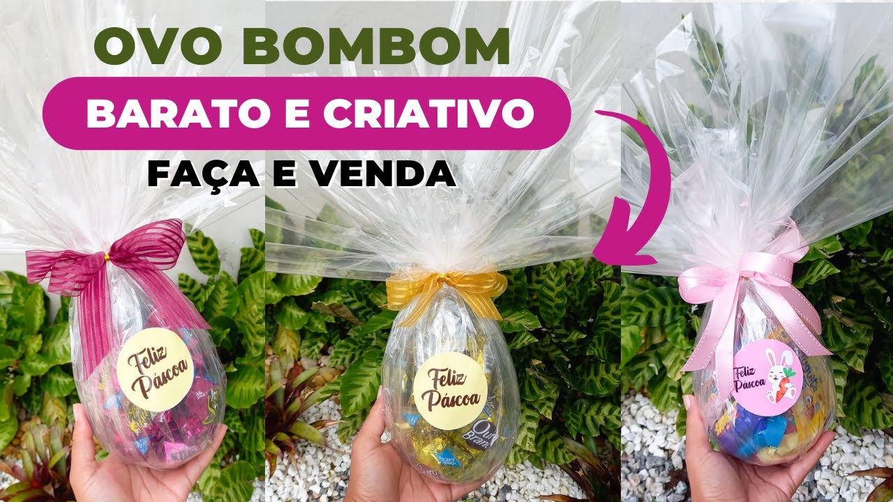 Ovo da páscoa de bombom, opção linda e barata, mais dicas de precificação.