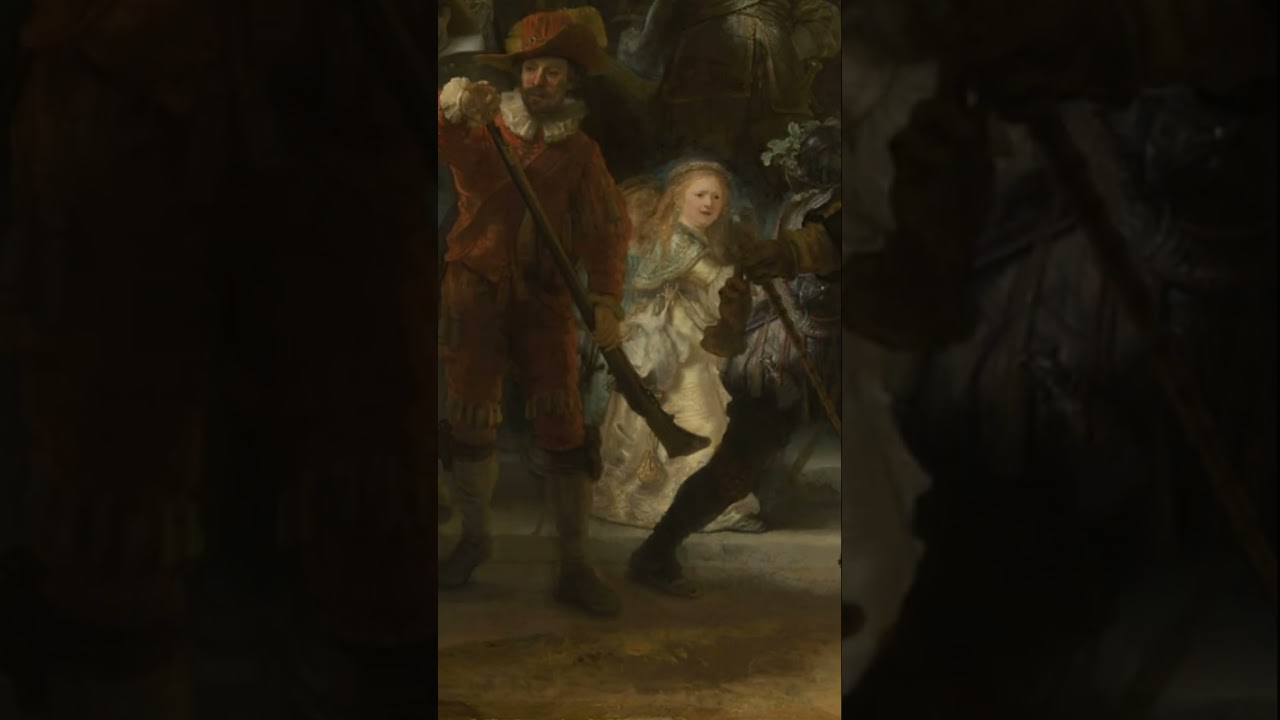 Unveiling the Mysteries of Rembrandt's 'The Night Watch #fineart #arteducation #Rembrandt