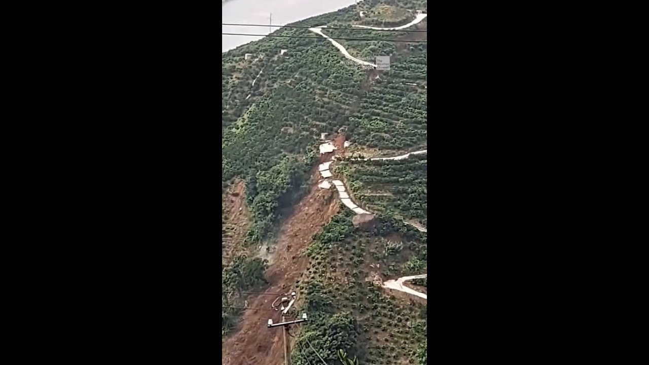 Landslide Wipes Out Orchards, Crumbles Roads