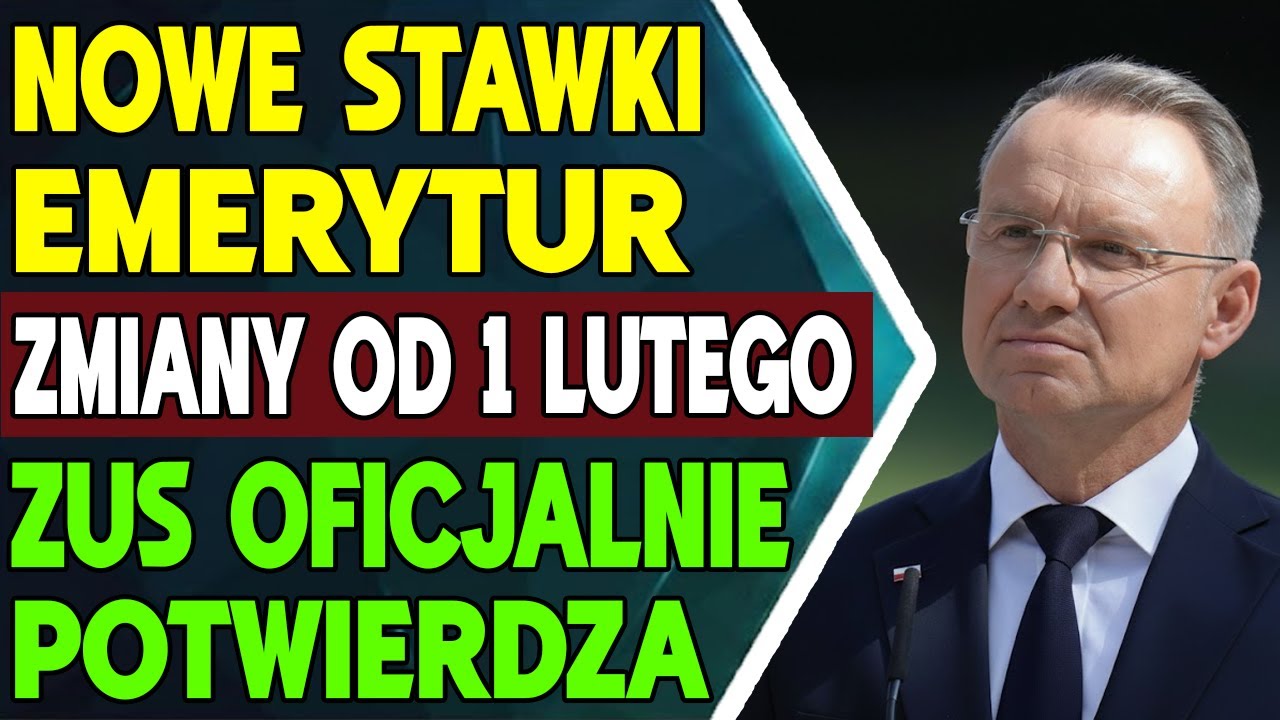 ZUS potwierdza nowe stawki emerytur i terminy wypłat – zmiany od 1 lutego!