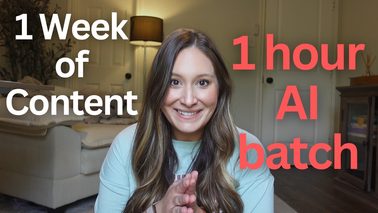 How to Batch a Week of Content in 1 Hour Using AI