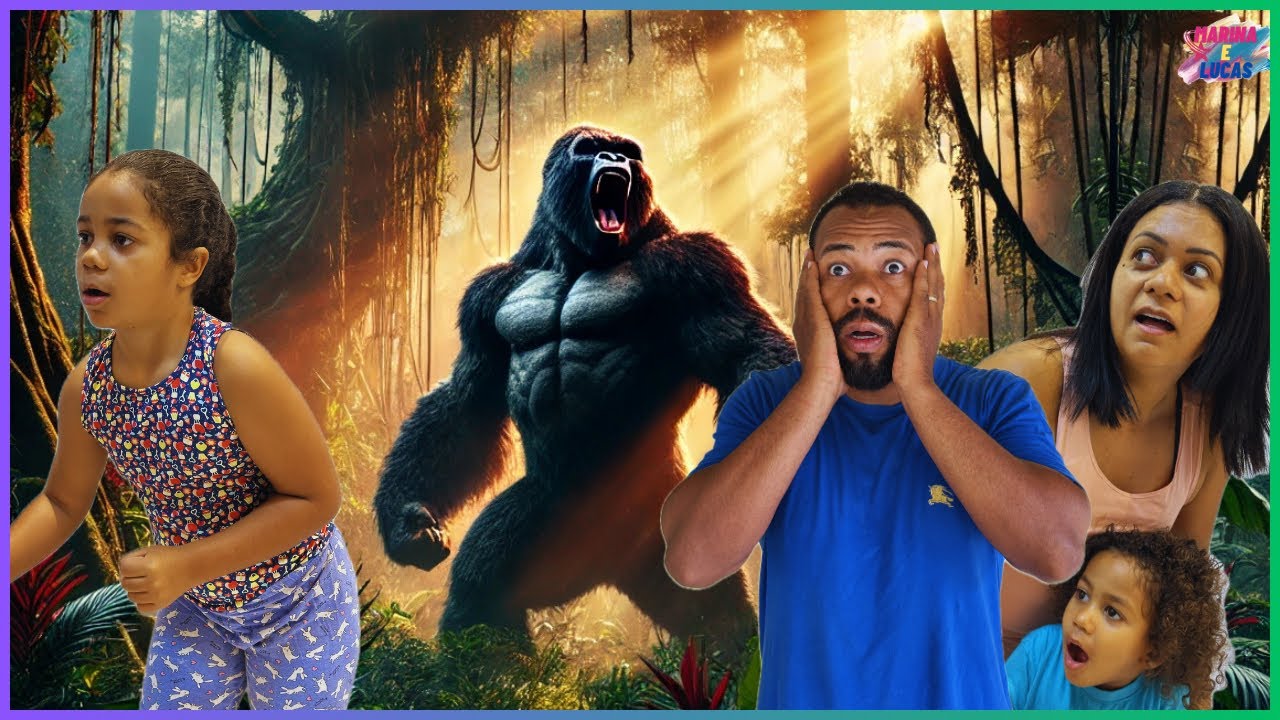 UM GORILA ENORME PERSEGUIU A GENTE!!!