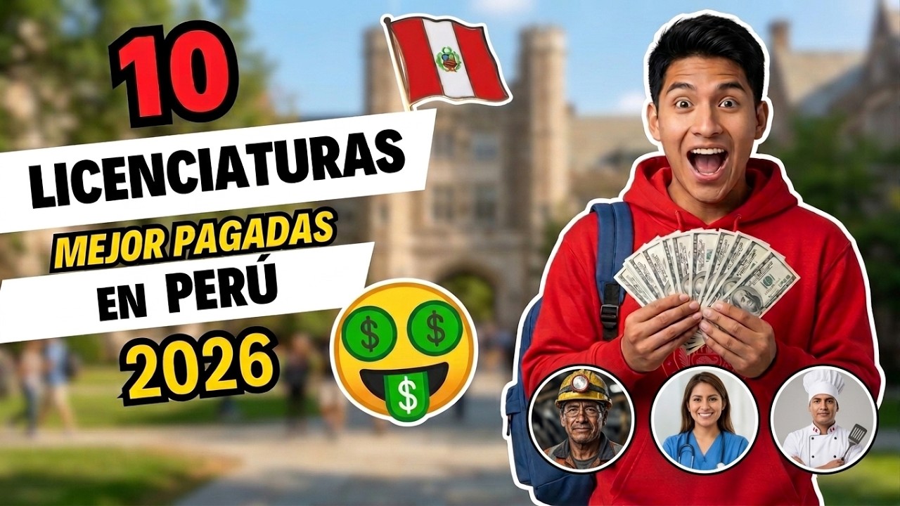 10 Carreras Universitarias MEJOR PAGADAS En PERÚ 2026 💸 #carrerasuniversitarias #perú #2026