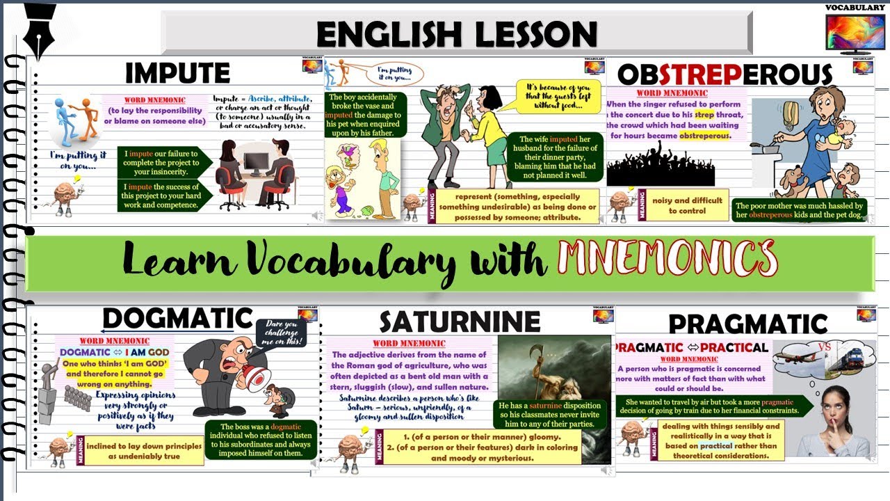 Mnemonics- Learn and understand English Vocabulary effortlessly