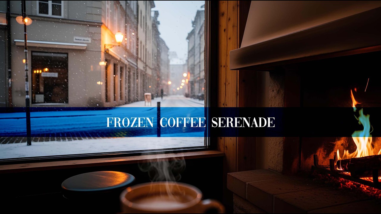 Relaxing Jazz Music ❄️ POV Warm Room | Snowy Window Cafe Coffee Mood